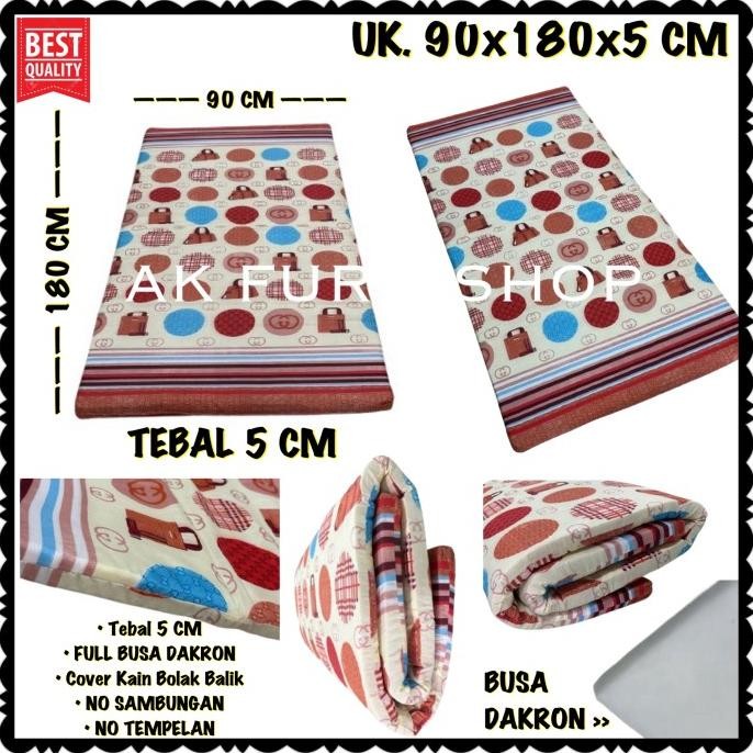 Kasur Lipat Busa Dakron 90x180 CM - Kasur Lantai Murah