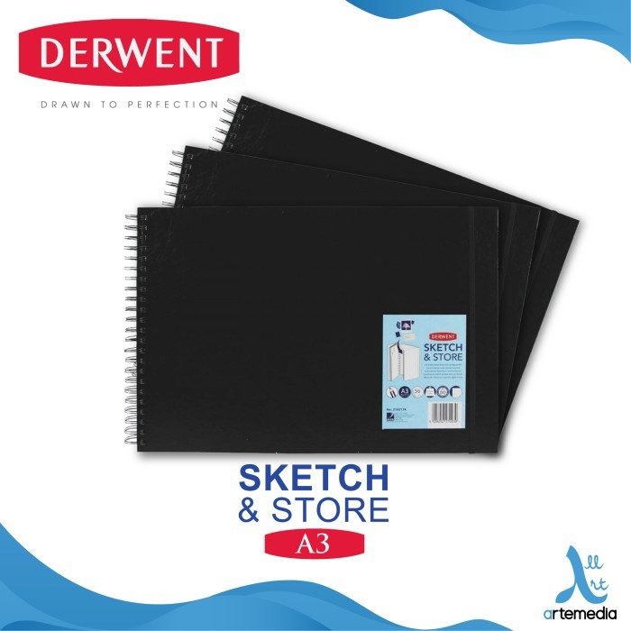

JUAL Buku Sketsa Derwent A3 Sketch & Store Hard Cover Wire Bound Sketchbook