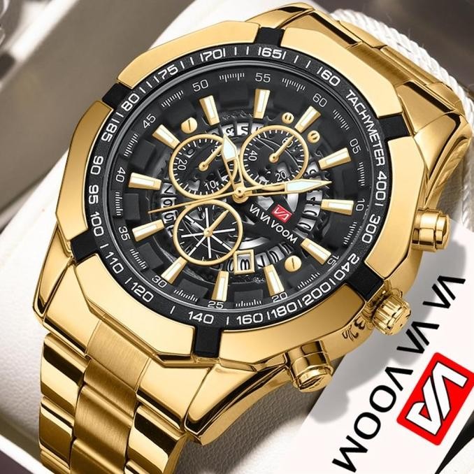 Jam Tangan Pria VAVA VOOM 2383 Stainless Steel Anti Air Original