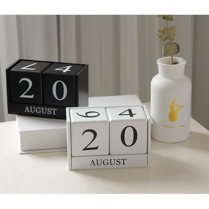 

HARGA DISC - Wooden Table Calender /Kalender Portabel Vintage Kayu Meja