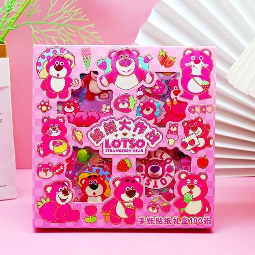 

Super Hot! LOTSO Sticker Small Box Sanrio isi 100 Pcs Waterproof Stiker Anak Low Price