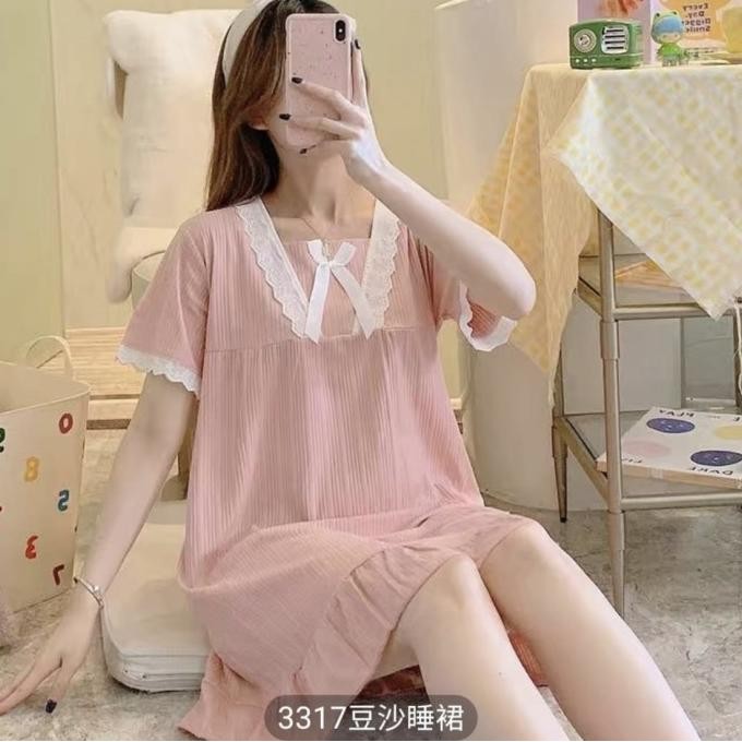 Grosir Piyama Kaos Import Baju Tidur Wanita Jumbo Daster Cewek Remaja Motif