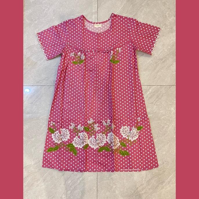 Grosir Daster Bordir Malang / Katun Jepang / Premium / Tangan Pendek / Xl03