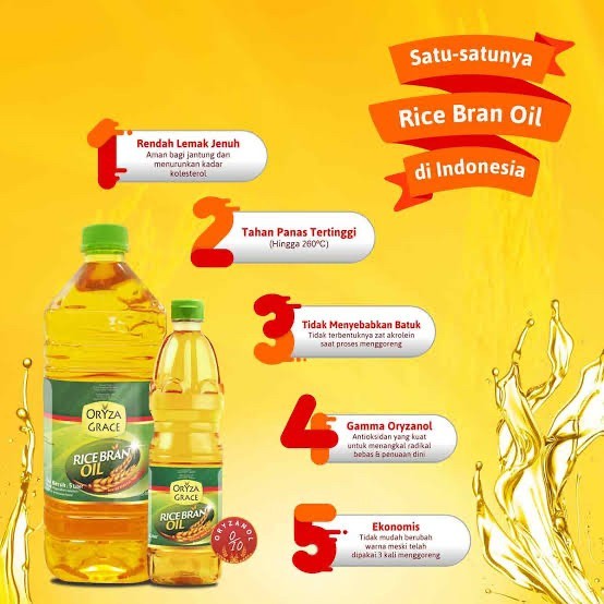 

Oryza Grace Rice Brand Oil Minyak Goreng Sehat Alami 1L Harga Promo