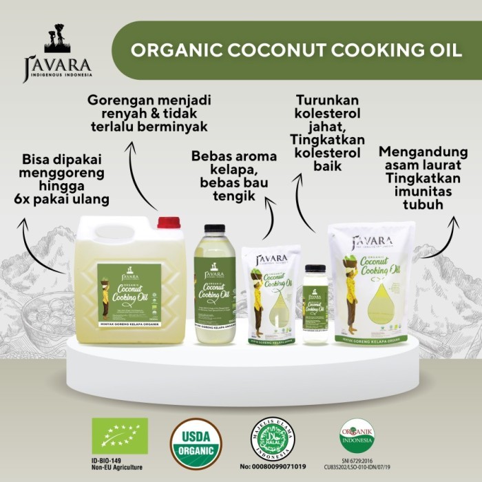 

Javara Coconut Cooking Oil 5 L Minyak Goreng Kelapa Organik 5 Liter