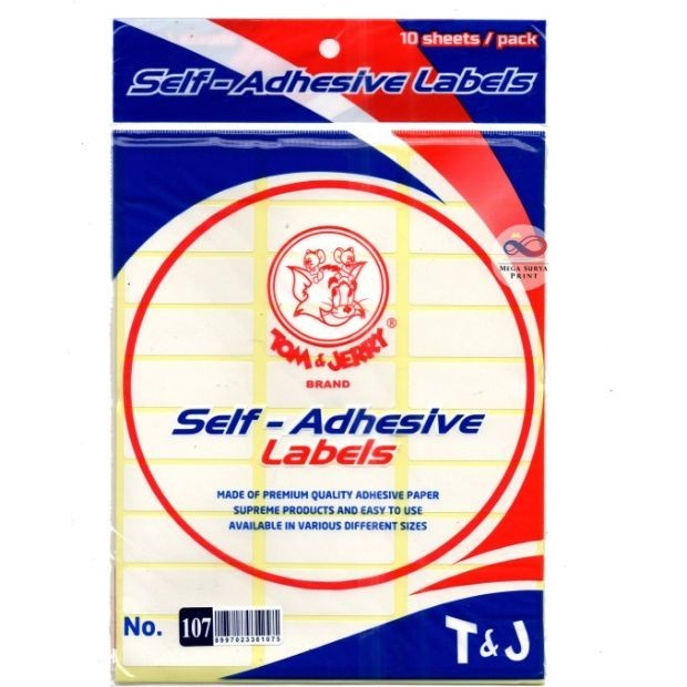 

Label Tom & Jerry No. 107 Per Pack Isi 10 Lembar