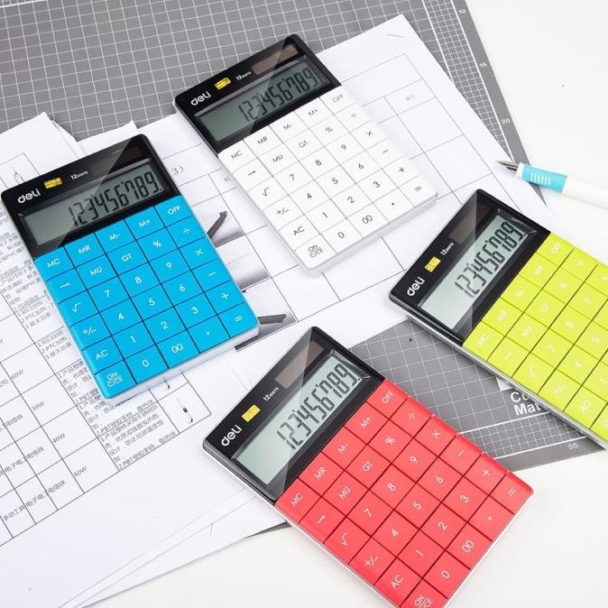 

DELI E1589 WHITE CALCULATOR/KALKULATOR-MODERN CALCULATOR 12-DIGIT