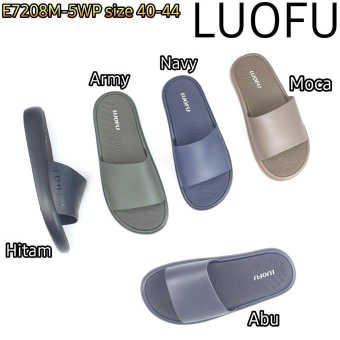 E7208M-5WP LUOFU ORIGINAL jelly sandal karet selop pria sendal cowok