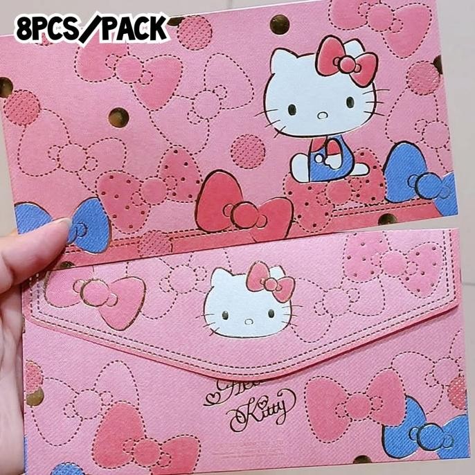 

Amplop Ampao AngPao isi 8 Sanrio Original Dompet Pink Hello Kitty