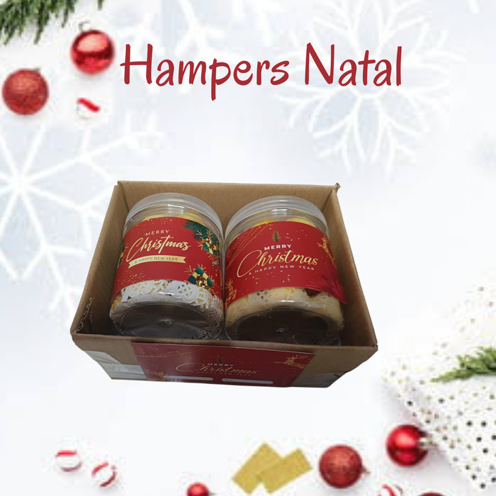 

Hampers Natal Kue Kering Isi 2 Jar / Hampers Chrismas 2 Jar (Toples Tabung 600Ml)