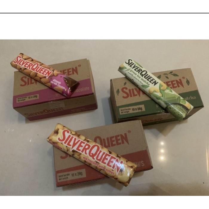 Coklat silverqueen 30 gram isi 10