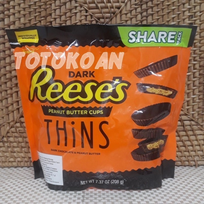 

REESE'S REESES THINS DARK CHOCOLATE PEANUT BUTTER CUPS 208 GR
