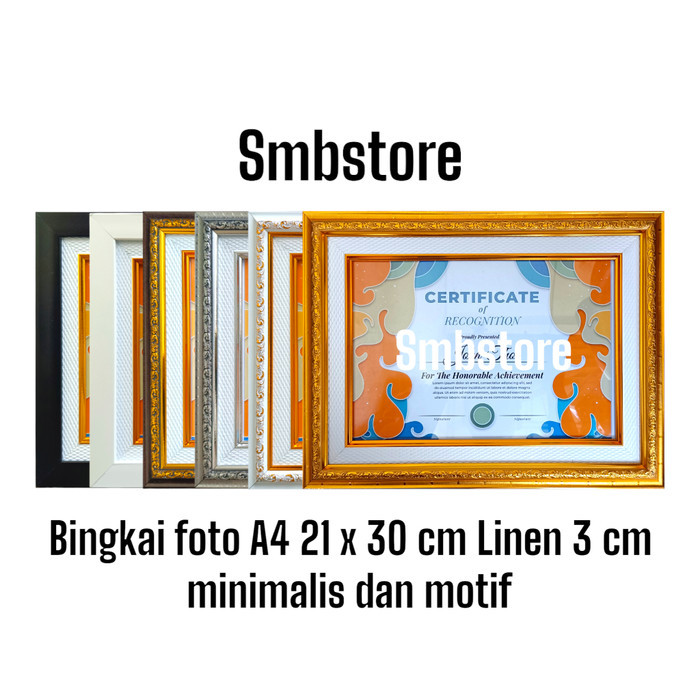 Sale Bingkai Frame Pigura Foto A4 (21X30Cm) Linen Motif