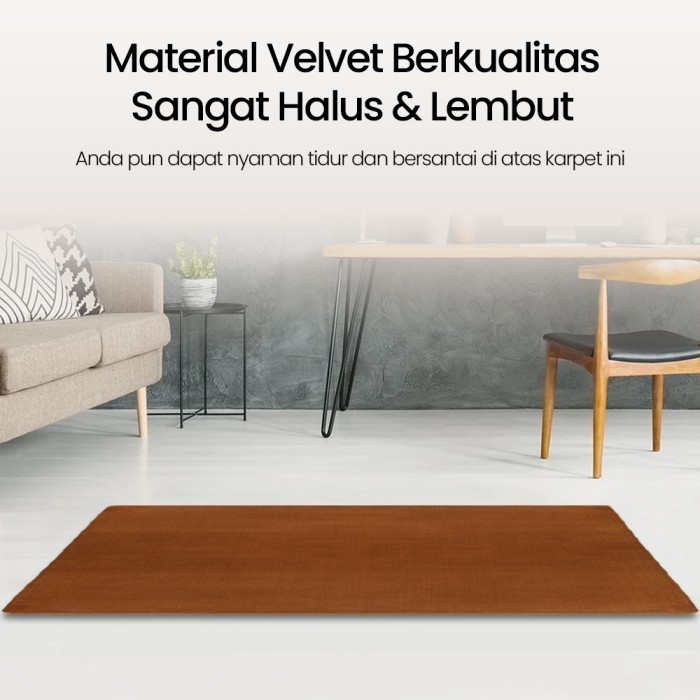 KARPET MATRAS BULU BESAR PANJANG KARPET LANTAI RUANG TAMU COKLAT
