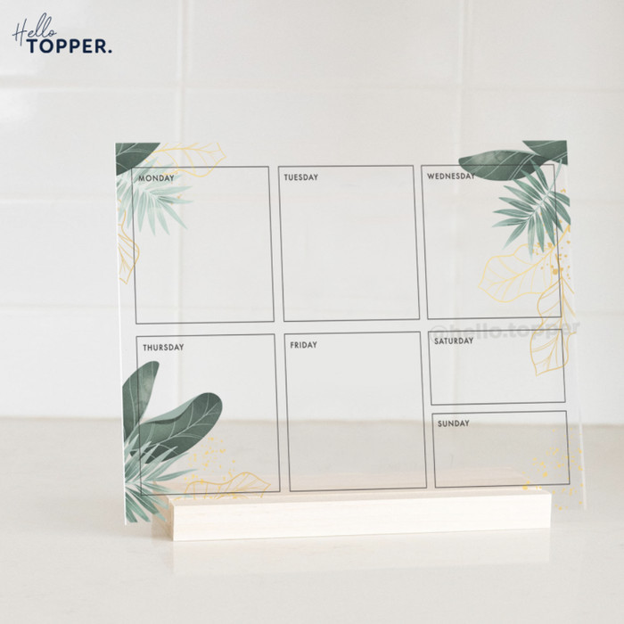 

JUAL Acrylic Weekly Planner Desk Meja Standing Planner