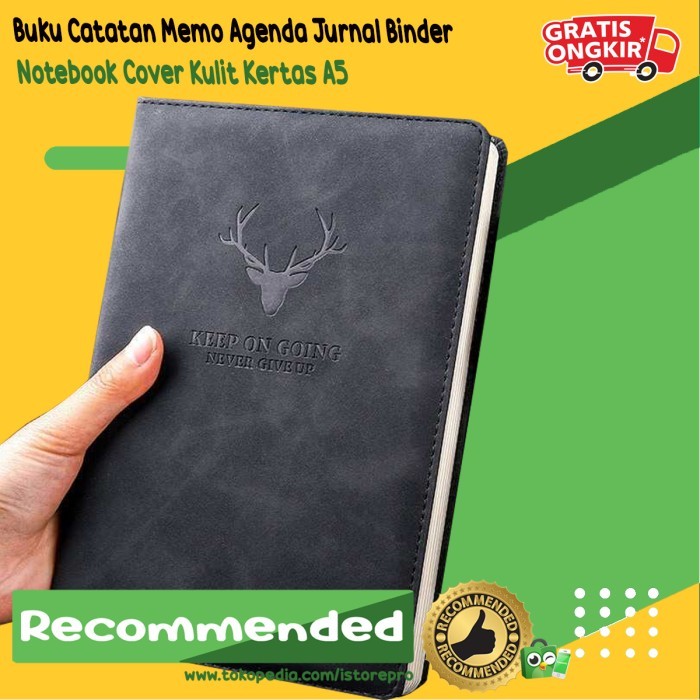 

SALE Buku Catatan Memo Agenda Jurnal Binder Notebook Cover Kulit Kertas A5