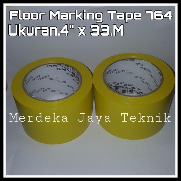 

3M PLOOR MARKING TAPE 764 YELLOW UKURAN 4" INCHI X 33.M LAKBAN LANTAI ASLI