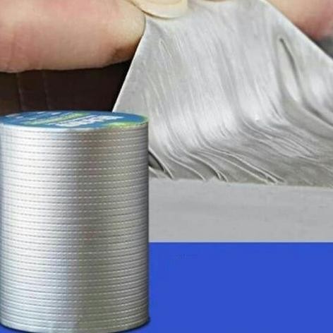 

TAPE LAKBAN ALUMINIUM FOIL UNTUK PIPA BESI RETAK KUAT ANTI AIR 20CMX5M ASLI