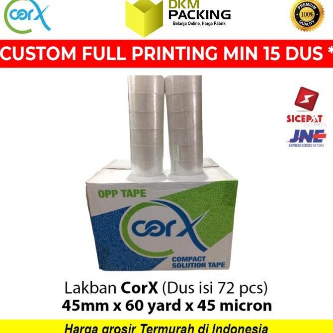 

LAKBAN 45MM X 60YARD CORX PLAKBAN ISOLASI TAPE PREMIUM TERMURAH /DUS ASLI