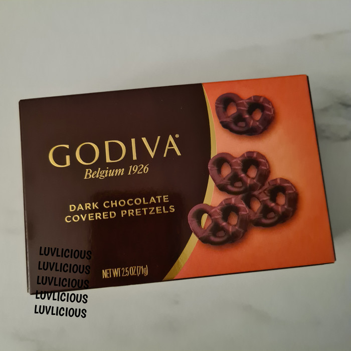 

GODIVA DARK CHOCOLATE COVERED PRETZELS PRETZEL COKELAT COKLAT PASTRY