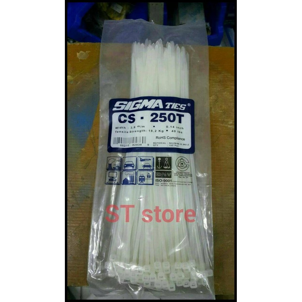 

Kabel Ties /Sigma Ties Cs-250T Putih [25Cm]