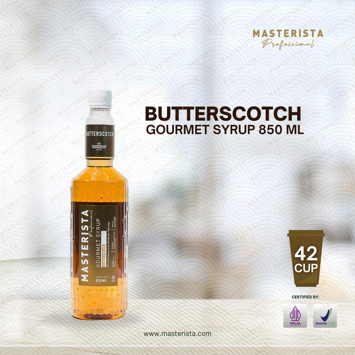 

Masterista Sirup Rasa Butterscotch 850ml / Sirup Buterscotch / Butterscotch Syrup