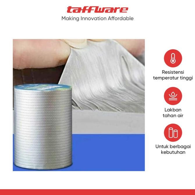 

TAFFGUARD LAKBAN ALUMINIUM FOIL BUTYL SUPER AHESIVE DUCT TAPE 15CMX5M ASLI