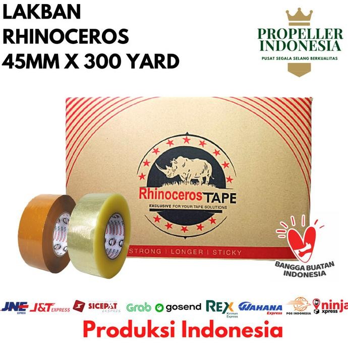 

LAKBAN BENING/COKLAT RHINOCEROS TAPE 2 INCI 45MM X 300 YARD @36PCS/DUS ASLI