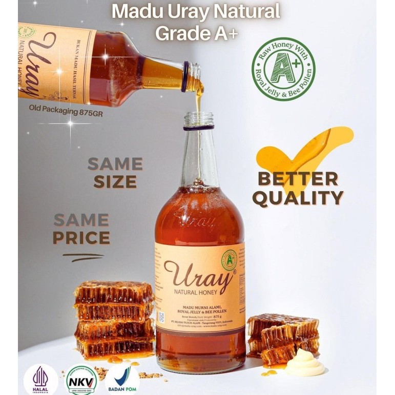 

MADU URAY NATURAL / RAW HONEY 875 GR (640 ML)/ MADU MURNI/ MADU HUTAN
