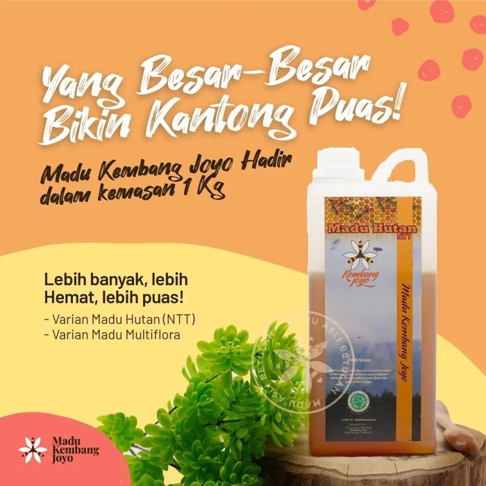 

Madu Kembang Joyo - Madu Hutan 1Kg Free Bubble Wrap - Madu Murni Asli
