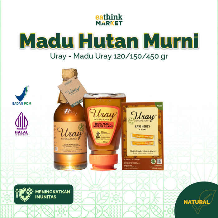 

Madu Hutan Murni Raw Honey Stick / Botol - Madu Uray 120/150/450 g