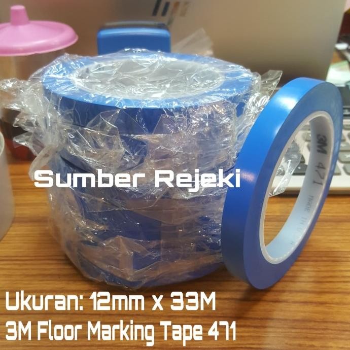 

PLOOR TAPE 3M 471 BIRU ISOLASI LANTAI 3M 471 LAKBAN LANTAI 3M 12MMX33M ASLI