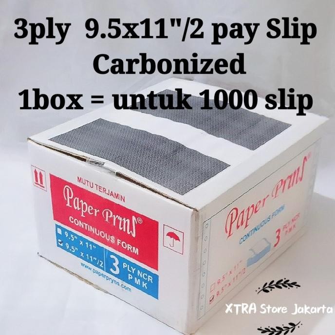 

Kertas Slip Gaji Continuous Form Confidential 3Ply 1000Sheet (Hitam)