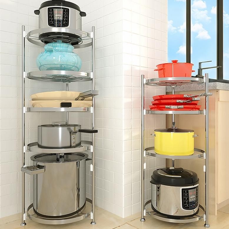 Rak Panci Wajan Multifungsi Rak Dapur Bertingkat Peralatan Dapur Alat Dapur