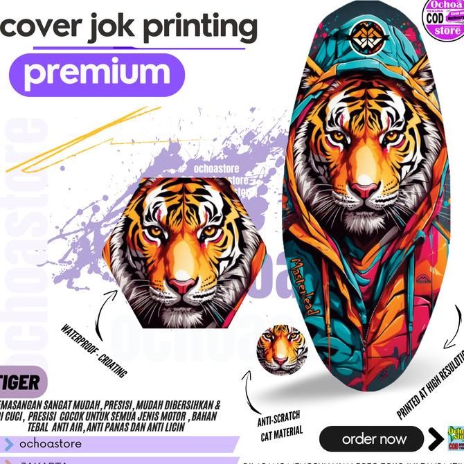 Promo Cover seat / Sarung Jok Motor Print Anti kucing Cover Jok Printing Anti Air Motor Honda Vario 