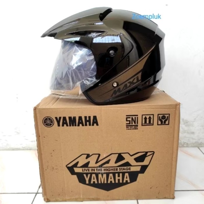 Helm Yamaha Maxi, Aerox, Gear, Honda Half Face Helm Sepeda Motor Ori