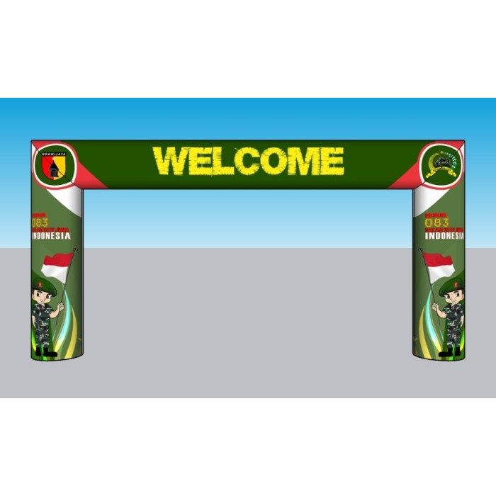 TERMURAH - Balloon Gate Welcome Gate Korem 083/bdj Bahan Korea 440 Uk.4x8m