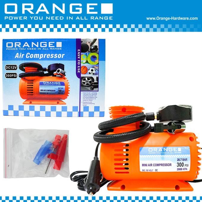 ORANGE KOMPRESOR ANGIN MINI - DC 12V MINI AIR COMPRESSOR ORIGINAL DAN TERPERCAYA