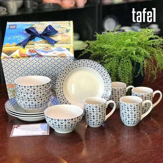 Hampers Piring Makan Keramik Set Isi 12 H32T