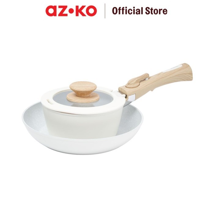 Azko Kris Valerie Set Wajan Penggorengan & Panci Saucepan Detachable Cookware Set Wajan Saucepan