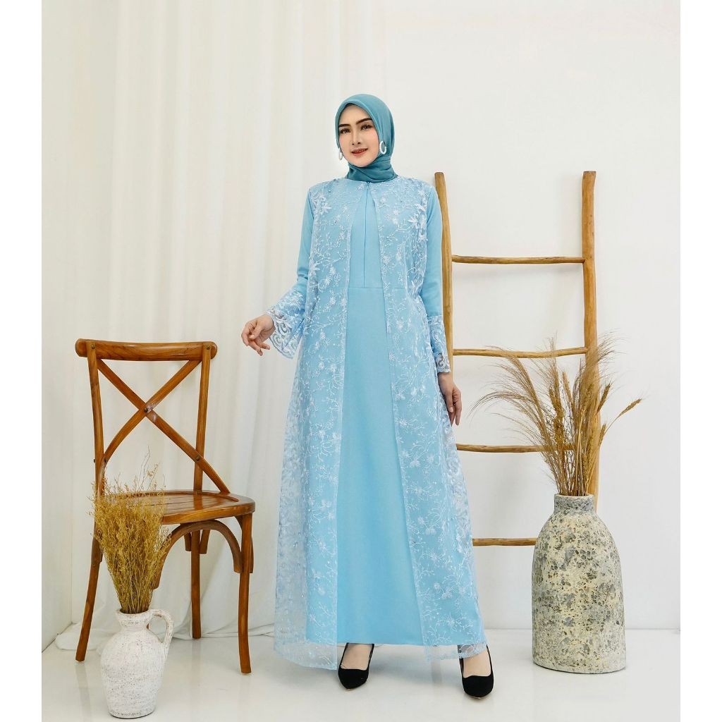 Ghamis Gamis Perempuan Hadroh Gems Gamiz Muslimah Terbaru2025 Srgam Keluarga Gaun Broklat Ibu2 Serag
