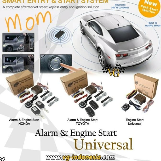 alarm mobil keyless entry + remote engine start Toyota Innova