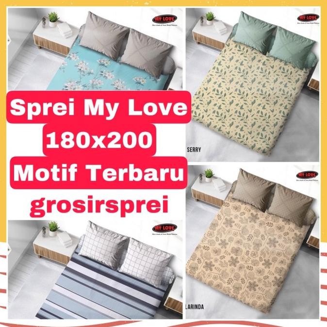 Sprei My Love 180X200 Motif Terbaru Tinggi 30 Cm
