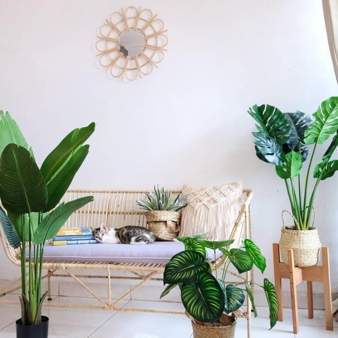 Tanaman Palsu Monstera / Pohon Plastik Latex