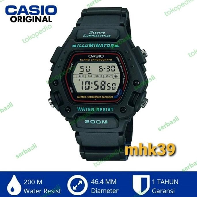 Jam Casio Digital Dw290 / Dw-290-1Vs Karet Original Bergaransi