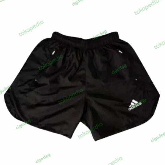 Celana Running Pria Pendek Hitam Adidas Parasut
