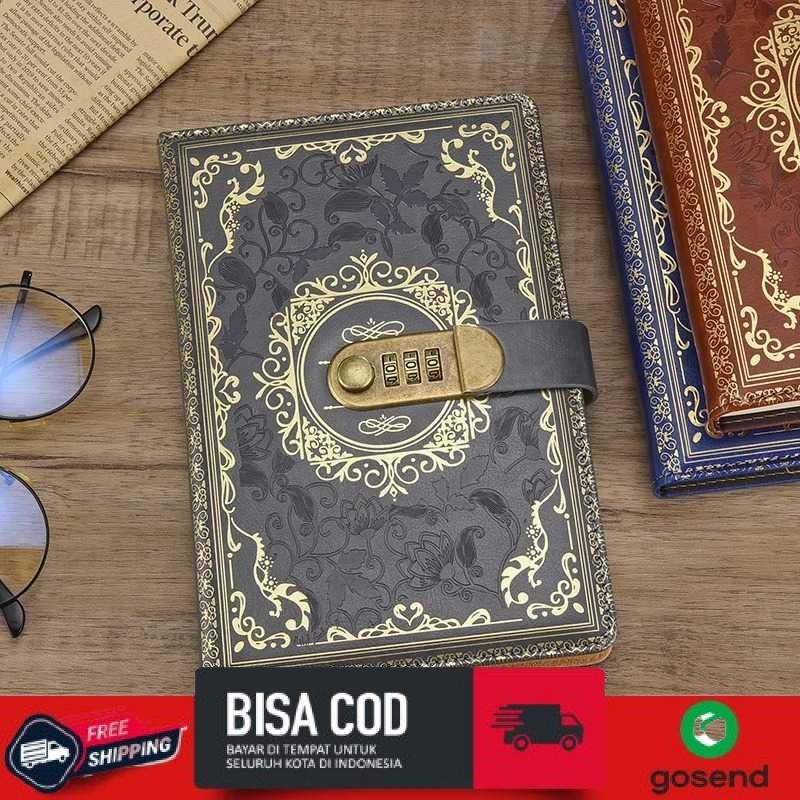 

Buku Jurnal Leather Notebook Diary 200 Halaman with Lock - JJ-33