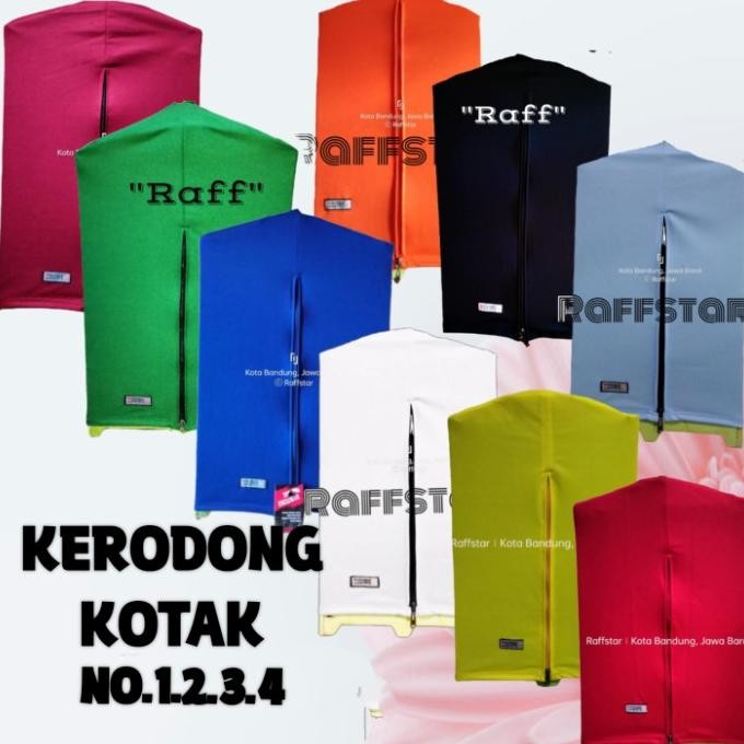 Kerodong Sangkar Burung Kotak Pakai Sleting No.1 2 3 4 Dari Kain Lotto