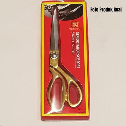 

Gunting Kain baju stainless Besar Warna Gold 9,5 " Inch