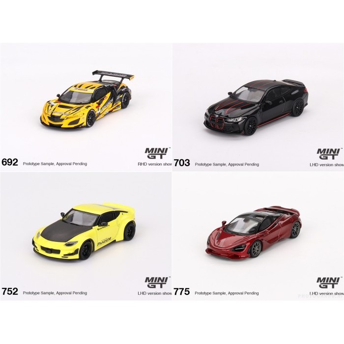 Mini GT 1/64 - 692 Honda NSX GT3 EVO22 #18 UPGARAGE 2023 Super GT Series - 703 BMW M4 CSL Black Sapp